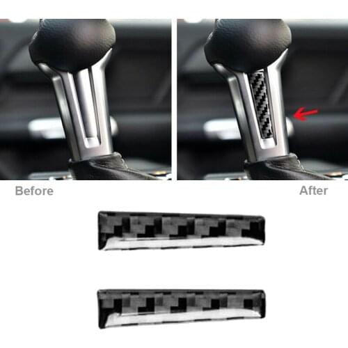 Car Gear Shift Trim Auto Cover Accessories Parts Inner Carbon Fiber Replacement