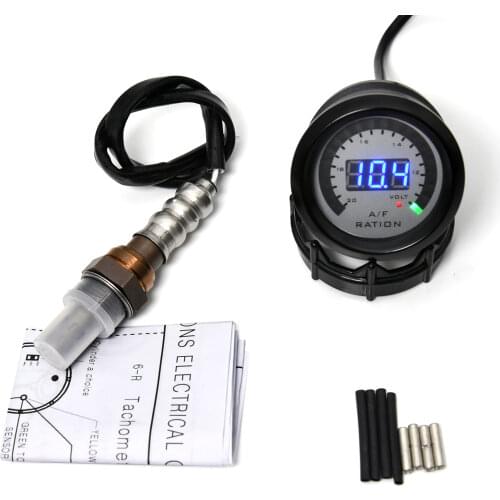 52mm Air Fuel Ratio Gauge With 4-Wrie Universal Lambda Probe Oxygen O2 Sensor Car Gauge Digital Display Fit for 12V Car 234-4209