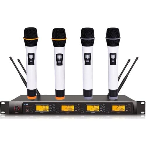 Bolymic 4 channels wireless microphone UHF karaoke Microphone microfone System