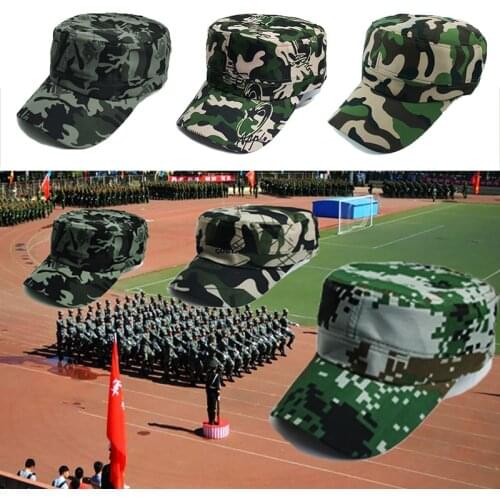 Baseball Caps Outdoor Camouflage Mens Womens Flat Top Hat Sports Hiking Sun Visor Hunting Cap Training Clothing Accessories