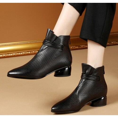 Martin boots womens boots autumn and winter new style short boots high heels plus velvet back zipper boots short boots X664