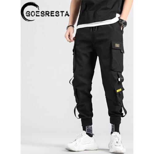 Black Cargo Pants Men Hip Hop Streetwear Jogger Harem Trousers Men Casual Harajuku Sweatpants Brand 2021 Summer New Mens Pants