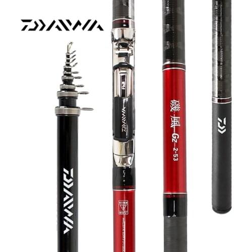 Daiwa 2019 New Gz Fishing Rod 4.5m/5.3m FUJI GUIDE Rings Fuji Reel Seat Carbon Fiber Body Rock Fishing Rod Tackle