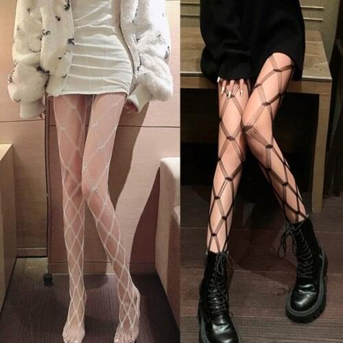 Women Sexy Pantyhose Mesh Fishnet Tights Transparent Long Stocking Foot Seam Pantyhose Stockings lingerie Hosiery