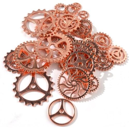 DM113 9 Colors Mixed Alloy Mechanical Steampunk Gears For DIY Resin Silicone Mold Jewelry Making