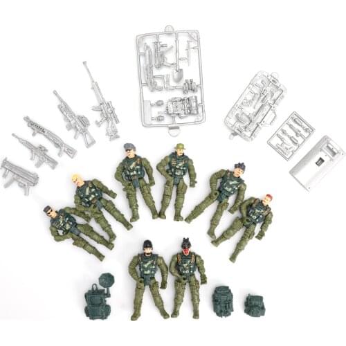 Viikondo Special Forces Army Combat SWAT Soldier Action Figures with Military Weapons and Accessories (4-Inches)