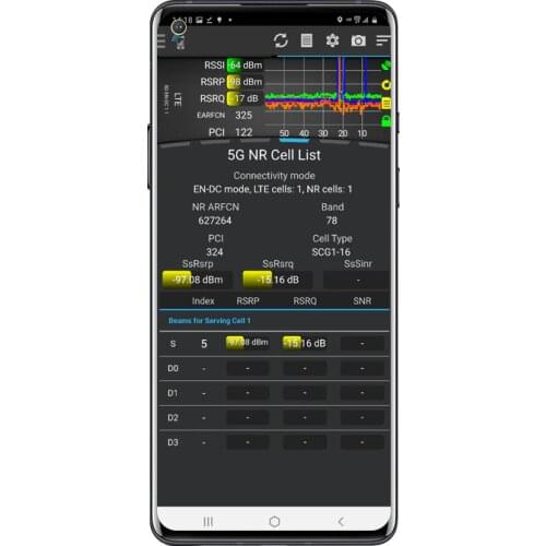 Tems Pocket Test Phone oneplus 8 IN2010 TEMS Phone GSM HSPA LTE NR Measurements For Outdoor Test