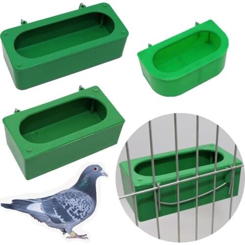 1Pcs Pigeon Feeder Bird Bowl of Water Drinking Device New Plastic Feed Box Fowl Rectangular Trough Parrot Cup Bird Cage Supplies