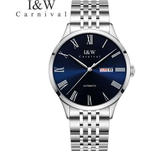 2020 Newest Montre homme CARNIVAL brand High end MIYOTA Automatic Watch Men Calendar Waterproof Full Steel Sapphire Mens Watches