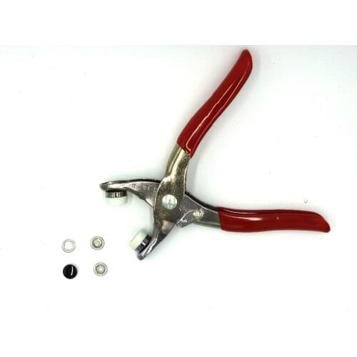 New arrival! Scrapbook Botones 100 Sets 10mm black solid Prong Ring Press Studs Snap Fasteners Poppers Dummy Clip + Pliers