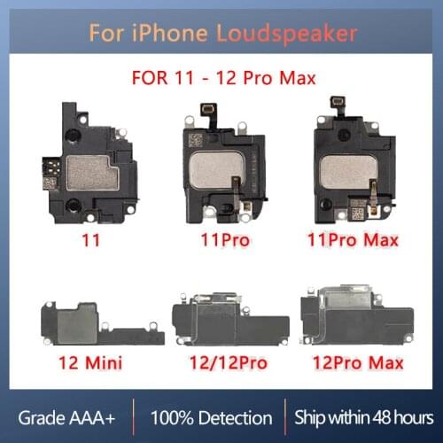 Original Bottom Speaker For iPhone 11 11 Pro Max 12 Mini 12 Pro Max 12 LoudSpeaker Phone Loud Sound Buzzer Ringer Flex Cable