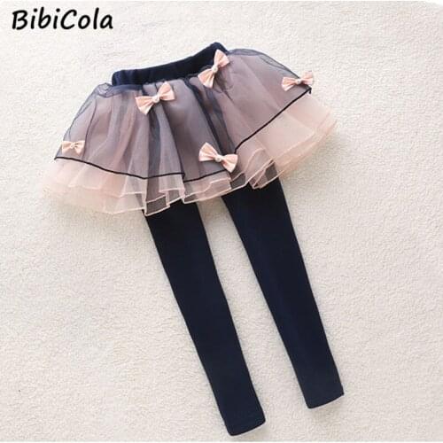 1-8 Years Girls Leggings Spring Summer Lace Princess Skirt-pants Children Cotton Skirt Trousers Kids Slim Pencil Pants