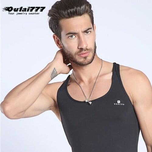 Oulai777 barbell necklace pendant men Fitness necklace jewelry stainless steel Couple sports necklace gifts for male accessories
