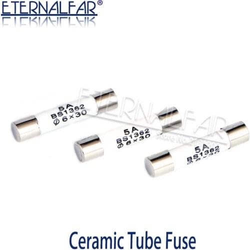 BS1362 High Pressure smelt To break Ceramics Fuse RO58 6x30mm Fuse 0.5A 1A 2A 3A 4A 5A 8A 10A 13A 15A 16A 20A 25A 30A 500V 250V