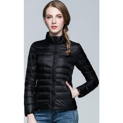 Winter Warm Down Coat With Portable Storage Bag Women Ultra Light Thin 90% White Duck Down Jacket Women Outerwear Down Parka