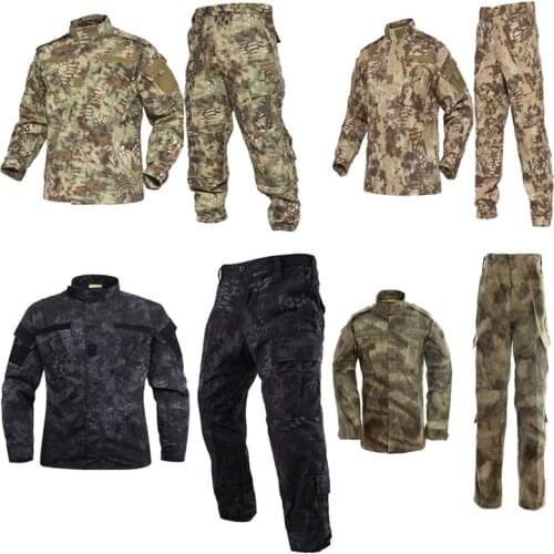 Tactical Kryptek Typhon BDU Uniform Camouflage Camo Shirt and Pants Set Mens Airsoft Paintball Hunting Clothing Combat Uniform