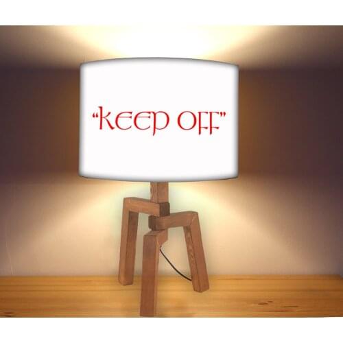 Keep Off Pattern Lampshade Modern Wood Floor Standing lamp shade 2, Night Lamp
