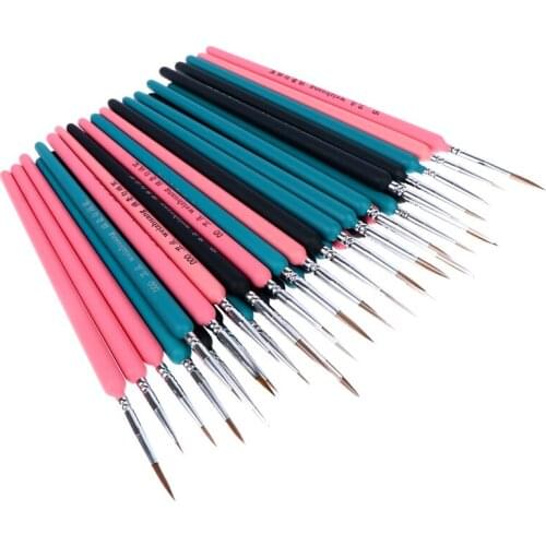 1/3PCS/11pcs Weasel Hair Brush Pen Black Weasel Hair Brush Pen Hand-painted Hook Line Drawing Art Oil Painting Pen