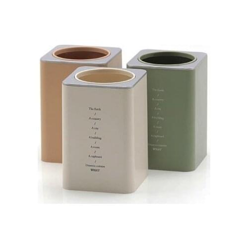 1 Pcs Pen Pencil Holder Container Desk Multifunction Mini Desktop Dustbin Vase Pot Makeup Brush Holders Home Office Stationery
