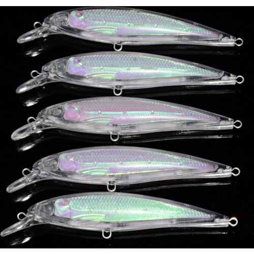 100pcs 11g unpainted lure bodies minnow fishing lure wobbler buzzbait isca artificial jigging lure trolling pesca fishing tackle