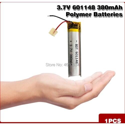 3.7V 601148 061148P 601148P 3.7V 380mAh with protection board used for bluetooth MP3,MP4 lithium battery