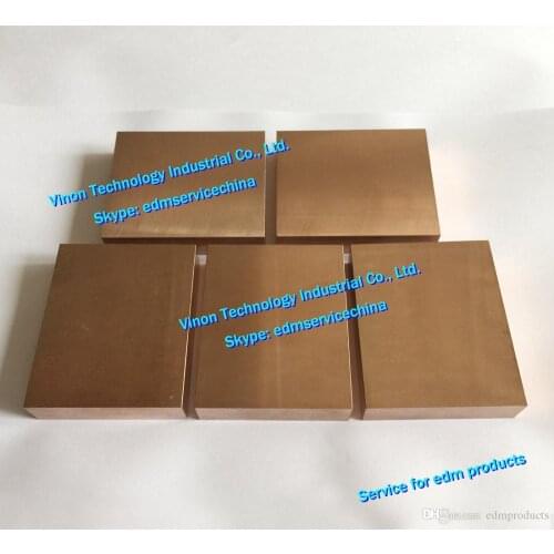 3pcs) 15x54x66mm CUW75 Tungsten Copper Electrode Plate, Low wear, Good machinability, Copper Tungsten Alloy Electrode for Spark