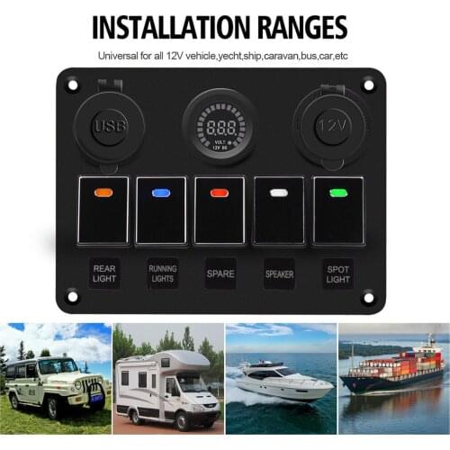 5-color Switch Panel Fast Charge Color Screen Voltmeter Lamp Holder Power Supply 5-color switch panel color screen voltmeter