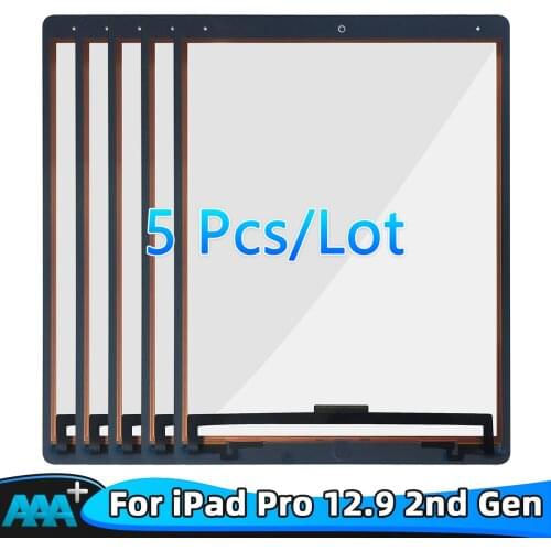 5Pcs New For iPad Pro 12.9 2nd Gen A1670 A1671 A1821 Touch Screen Digitizer Front Outer Panel Glass
