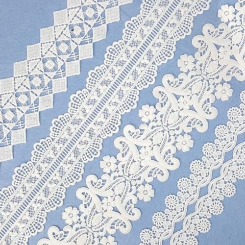 5 Yards Lace Trim Fabric Ribbons Tape DIY Sewing Garment Wedding Decoration Accessories White Lace Trimming DIY Christmas Gifts
