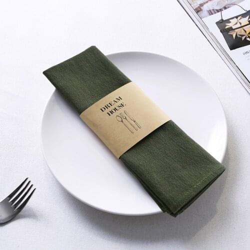 Set of 6 Ramie Napkins,Japanese Style Reusable Cloth Placemat,Kitchen Durable Towel,for Dining Room Party Weddings Decoration