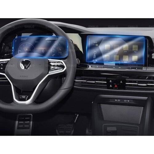 Car Tempered Glass Navigation Screen Protective Film DVD GPS Multimedia LCD Guard For Volkawagen VW Golf 8 2021 Accessories