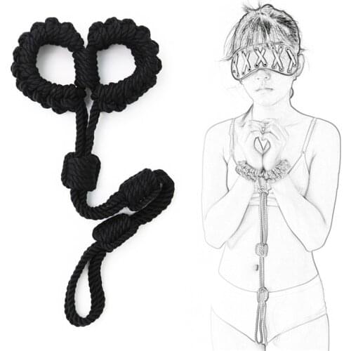 BDSM Slave Handcuffs with Leash Adult SM Games Bondage Restraint Sex Handcuffs & Wrist Ankle Cuffs Erotic Sex Toys for Women Men