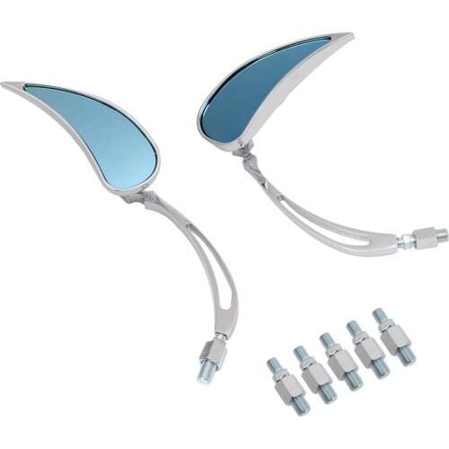 Chrome 360 Degree Rotation Universal Motorcycle Rearview Mirrors Motorcycle Scooter Rear View Side Mirrors 8 / 10mm