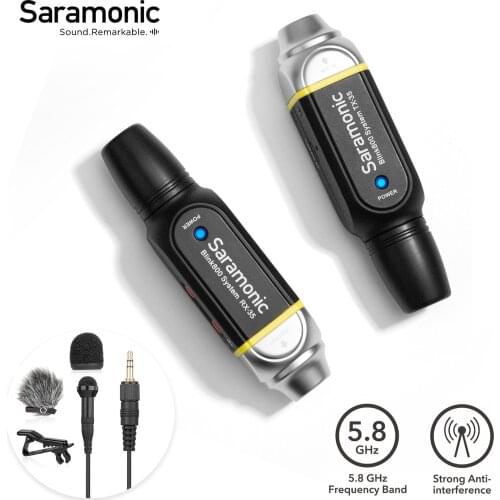 Saramonic Blink800 B1 5.8GHz Digital Wireless Microphone System with 3.5mm TRS audio output cable for DSLRs mirrorless cameras