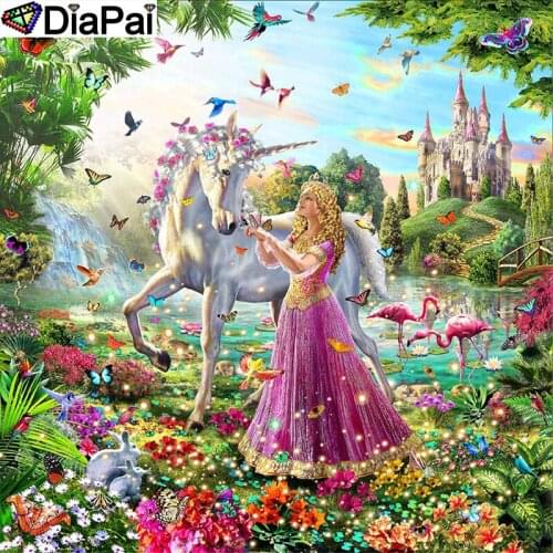 DiaPai 100% Full Square/Round Drill 5D DIY Diamond Painting "Beauty horse" Diamond Embroidery Cross Stitch 3D Decor A20690