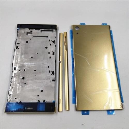 For Sony Xperia XA1 Ultra C7 G3226 G3212 Full Housing Middle Front Frame Bezel Housing +Side Rail Stripe With Side Buttons