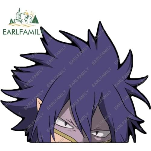EARLFAMILY 13cm x 8cm Cartoon Eraser Car Stickers for My Hero Academia Decal Waterproof Anime Laptop Window Car Accessories