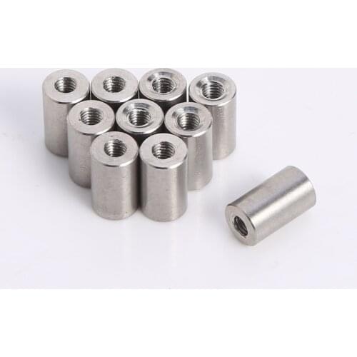 10Pcs M3 M4 M5 Nuts Stainless Steel Cylindrical Spacer Elongated Nut Fasteners Screw Connector for Electronic Product Appliances
