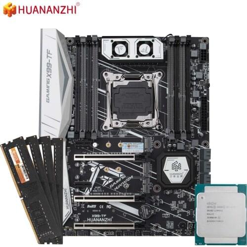 HUANANZHI X99 TF Motherboard with Intel XEON E5 2678 V3 with 4*8G DDR4 NON ECC Memory Combo Kit Set NVME SATA 3.0 USB 3.0