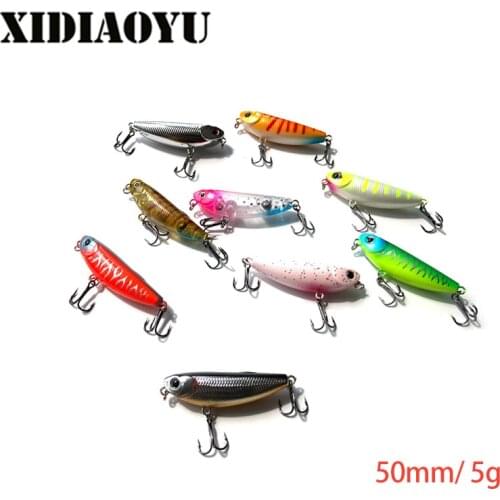 50mm 5g Water Micro Dog Pencil Floating Zigzag Dog Micro Object Horse Mouth Small Alice Mouth Green Slightly White Strip Long