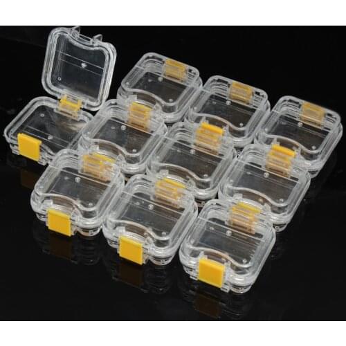 Hot Sale 10/50pcs Pack Small Dental Crown Box With Transparent Flexible Film Plastic Teeth Tool Material Inside Denture Storage