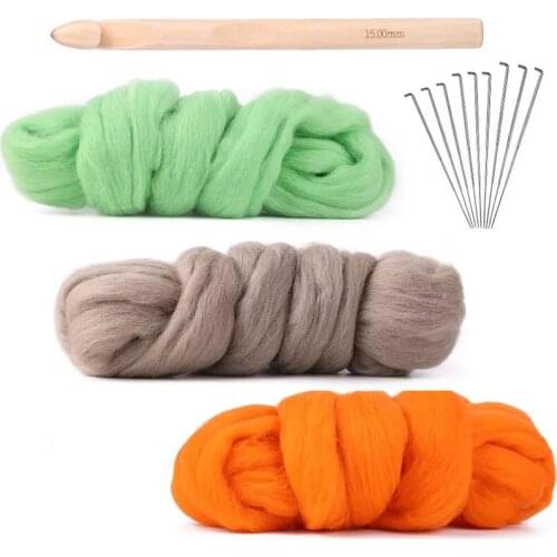 Imzay Needle Felting Kit, 3Colors Wool Roving For Needle Felting(50g/Color), Felting Supplies For Needle Felting