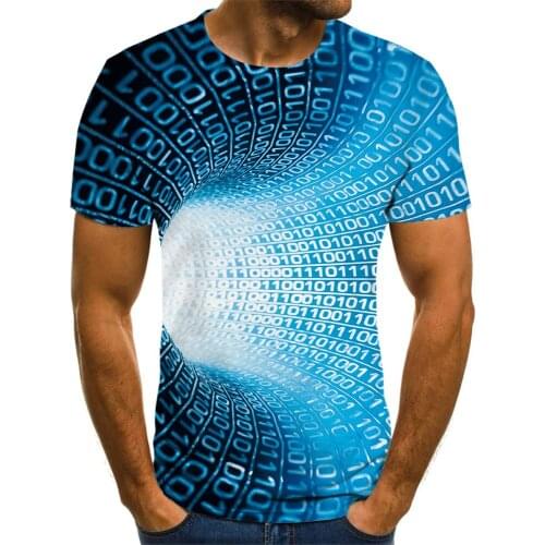 New space-time tunnel T-shirt style casual 3D printing childrens T-shirt mens and womens T-shirt summer short-sleeved O-neck