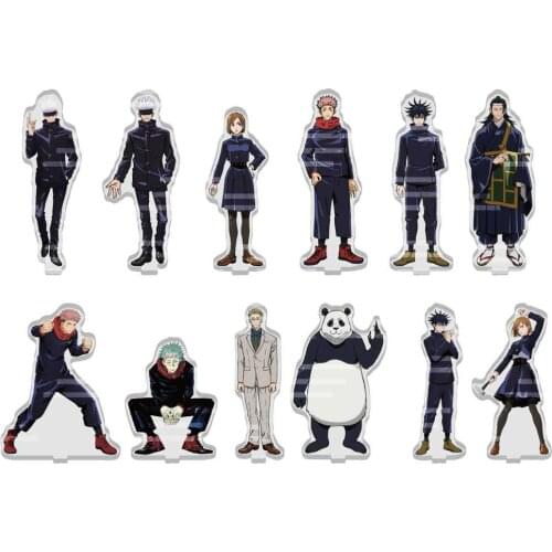 2020 New Japan Anime Jujutsu Kaisen Acrylic Figure Stand Model Plate Desk Decor Yuji Itadori Gojo Satoru Cosplay Keychains Gift