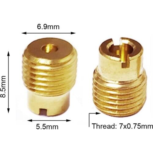 7x0.75mm Air Jet 7mm Main Jet for Kawasaki Keihin FCR Carburettor WH100T SCR-100CC Motorcycle Carburetor Jet Size 102-150