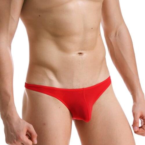 Sexy briefs Mens underwear wholesale nylon ice silk ultra-thin silky breathable bikini mini mens panties