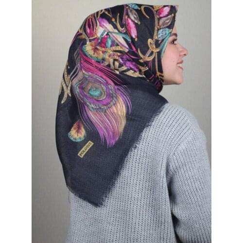 POLOİST SHİNE PATTERNED SILVERY LINEN SCARF-DESEN-23-RENK-11