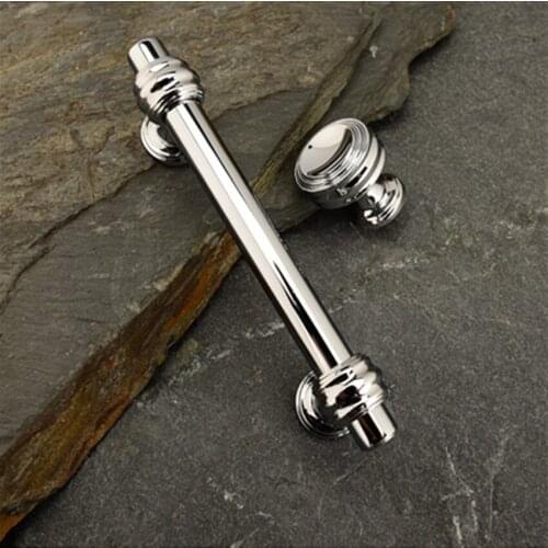 96 160mm modern simple fashion solid chrome kitchen cabinet wardrobe handle stain nickel silver cupboard drawer cabinet knob pul