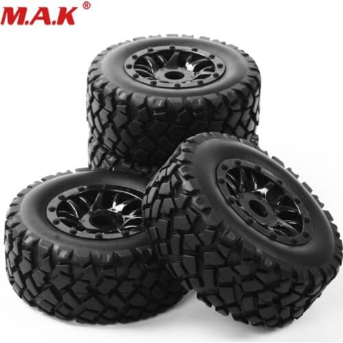 RC 4X 17mm Hex Tires Tyre Wheel fit 1:10 Short Course Truck RAXXAS SLASH Car Accessories