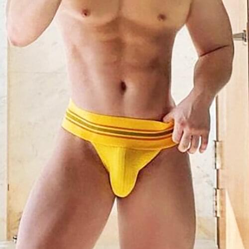 Thong men double ding pants butt-lifting panties male jockstrap cueca gay Quick drying sexy lingerie men tangas hombre